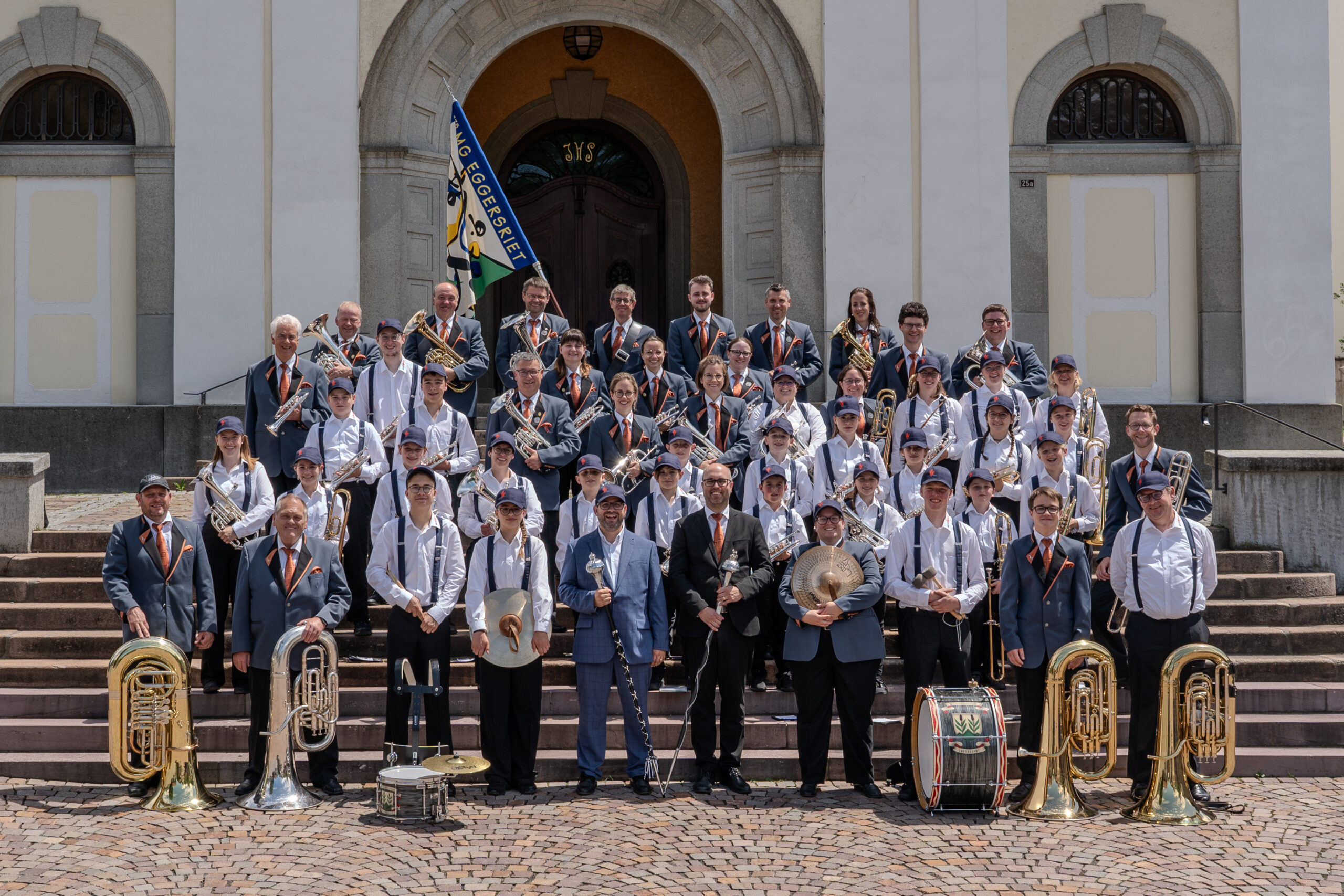 Musig Eggersriet zusammen mit Jugendmusik Brasswave
